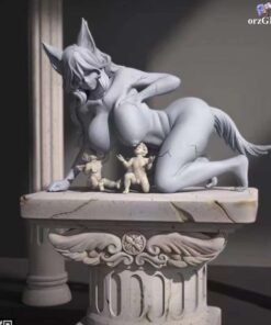 Yi Jie Mei Xue Studio - Original Wolf Girl Parent-Child Stone Statue [Pre-Order]